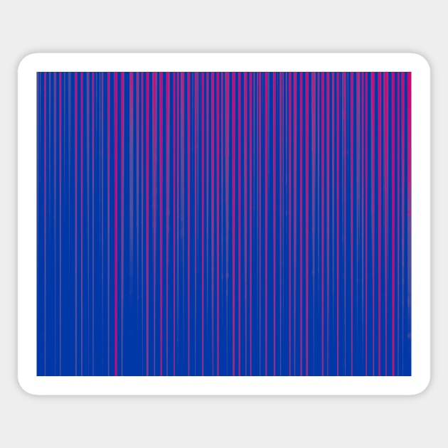 Bi Pride Shadowed Thin Vertical Stripes Sticker by VernenInk